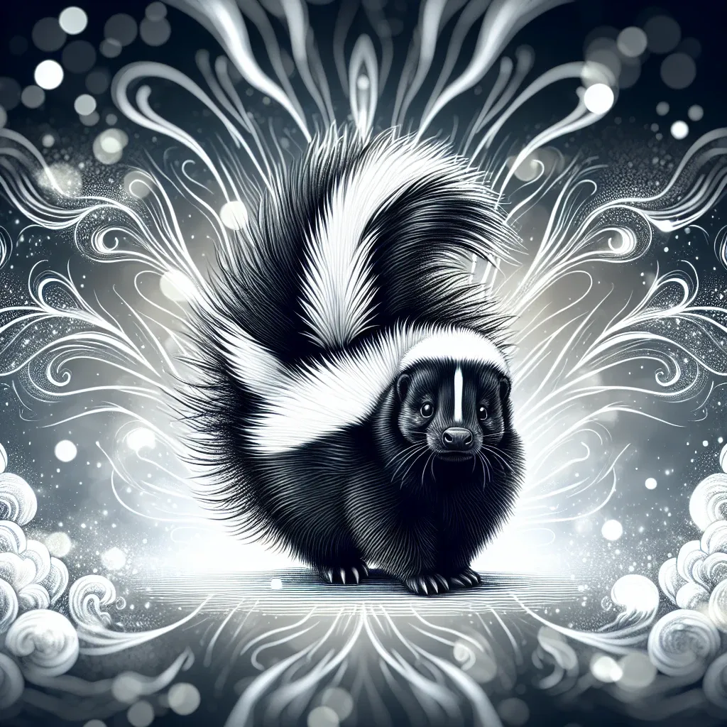 Illustration of a skunk in a dream