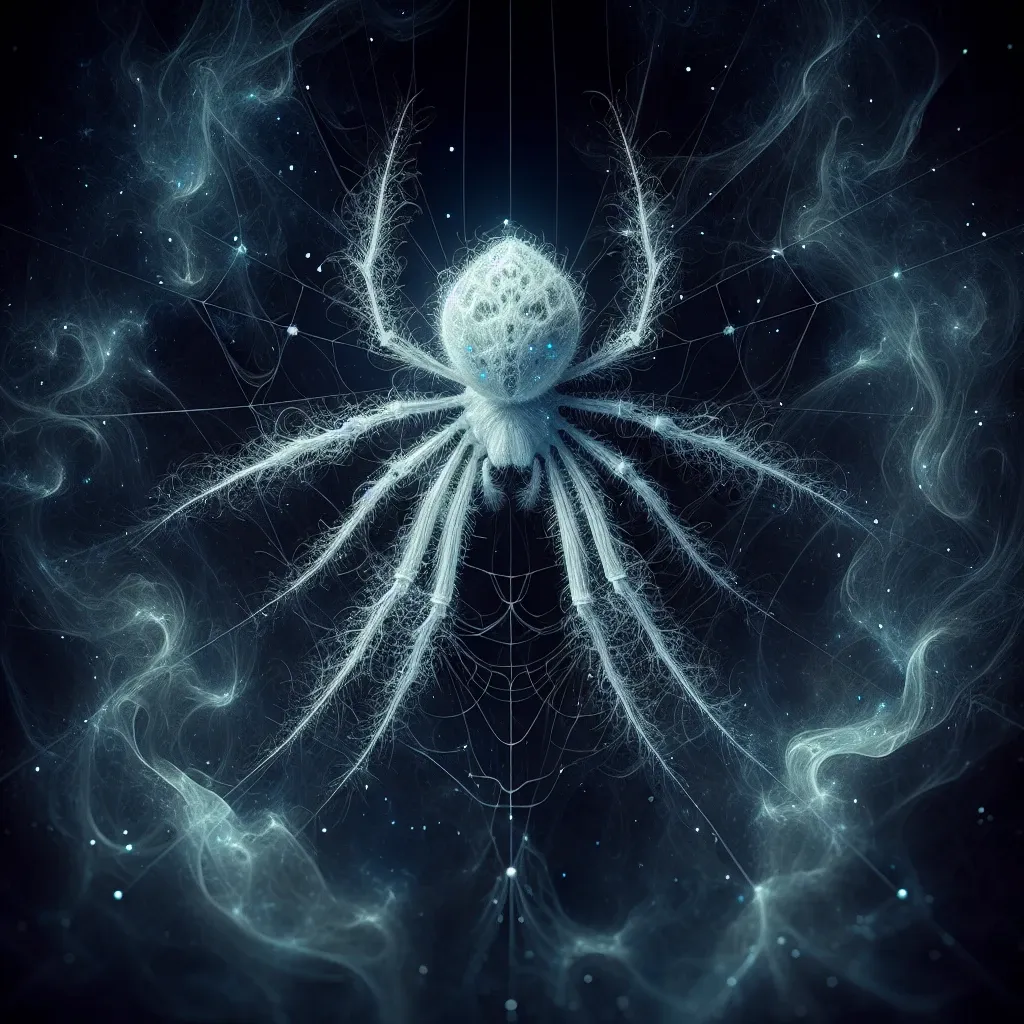 Image of a white spider in a dream