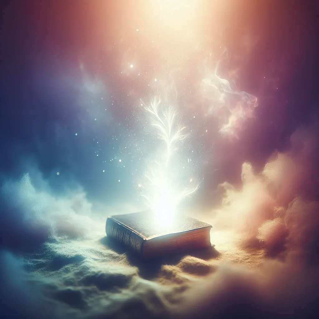 Illustration of a Bible in a dream, representing spiritual guidance and reflection.