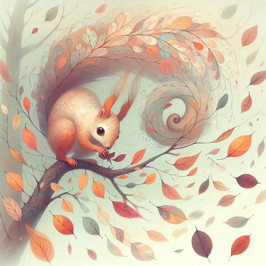 Illustration of a squirrel in a dream