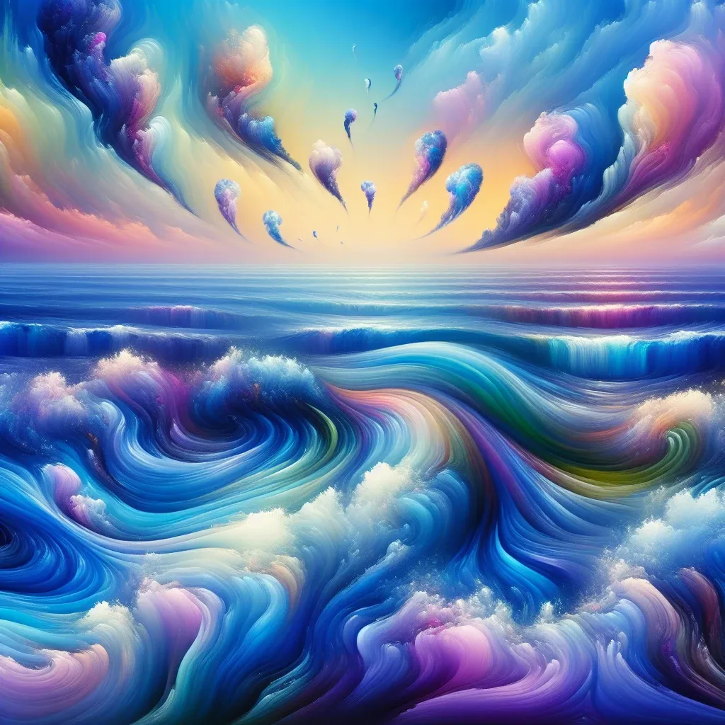 Illustration of waves in a dream