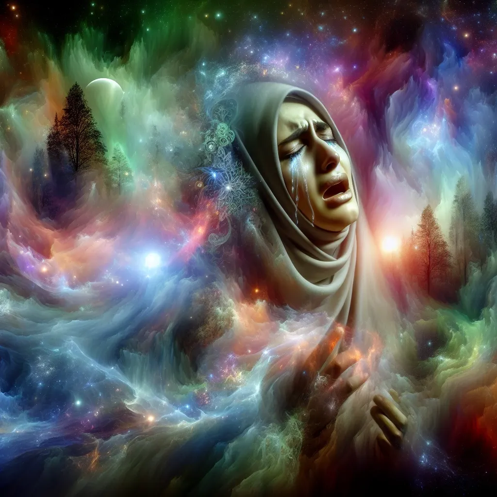 Artistic depiction of someone crying in a dream