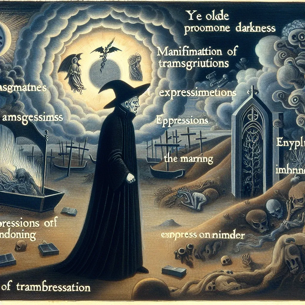 Illustration of a person in black clothes in a dream