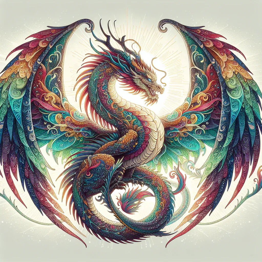 Illustration of a mystical dragon