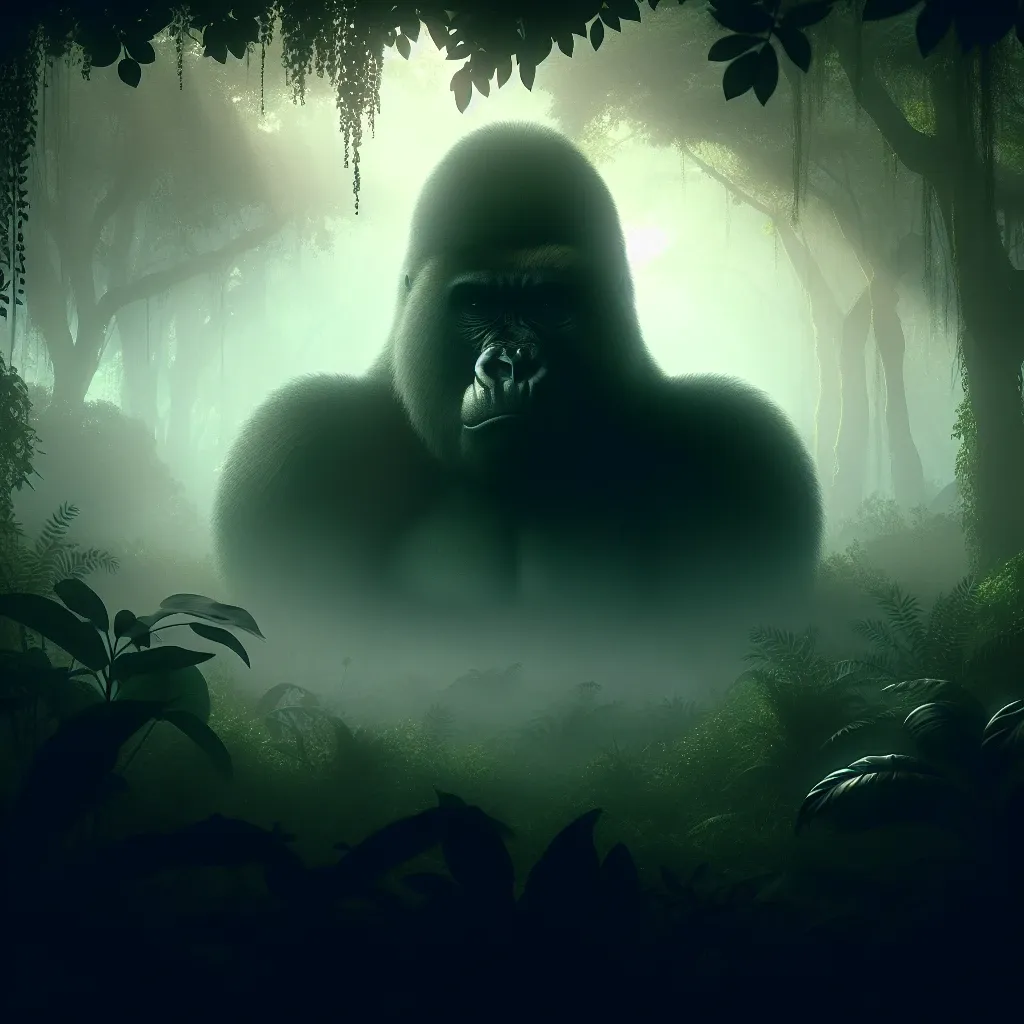 Illustration of a gorilla in a dream