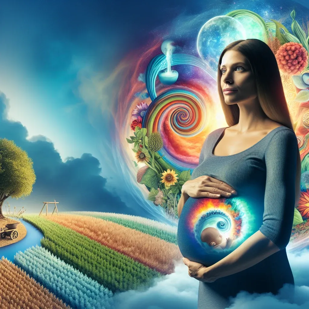 Image of a pregnant woman in a dream