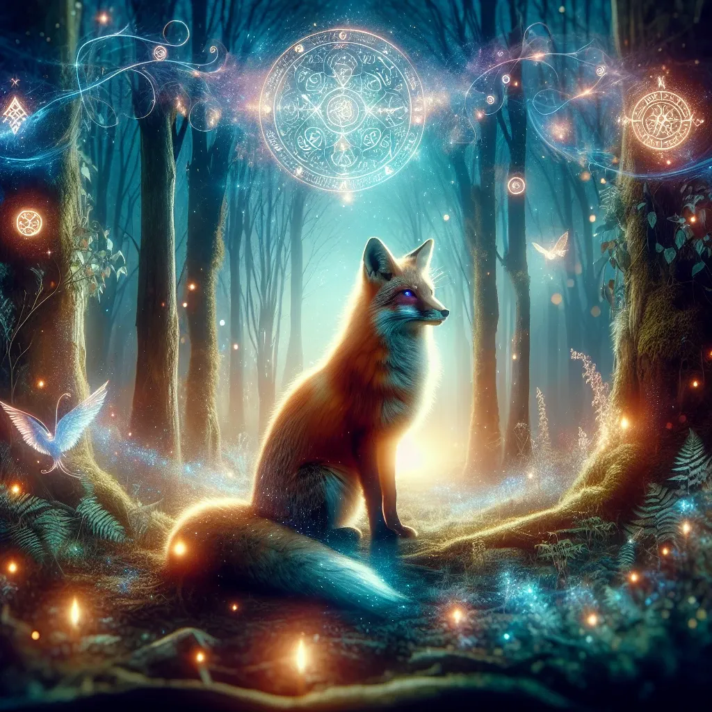 Illustration of a fox in a dream