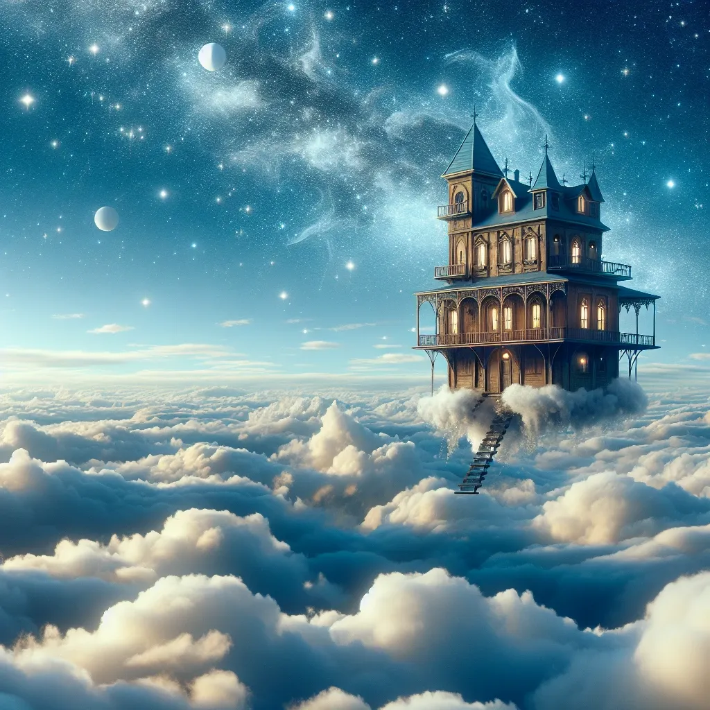 The dream house symbolizes the mysteries of the subconscious mind and the hidden truths within our dreams.
