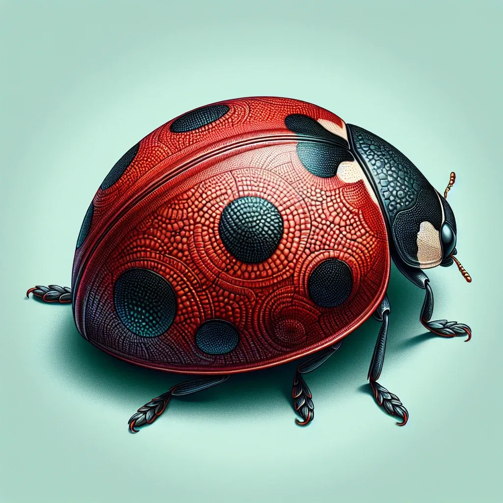 Illustration of a ladybug, symbolizing luck and protection in dreams.