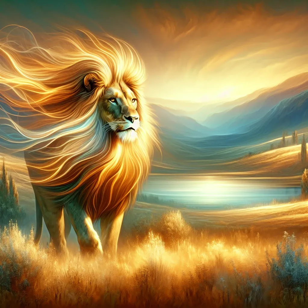 Symbolic representation of a lion in Islamic culture